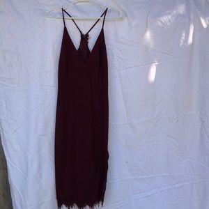 Lace detail cocktail dress